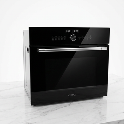 Gas Wall Oven Built for Precision Cooking, 60 Inch Size, Black Glass Fascia, Multi-Mode Fan Assisted Heat