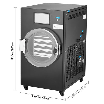 Vacuum Freeze Dryer 4-Layer Fruit Vegetable Freeze Drying Machine W/ Pump Black