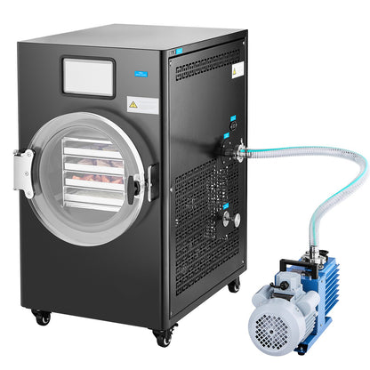Vacuum Freeze Dryer 4-Layer Fruit Vegetable Freeze Drying Machine W/ Pump Black
