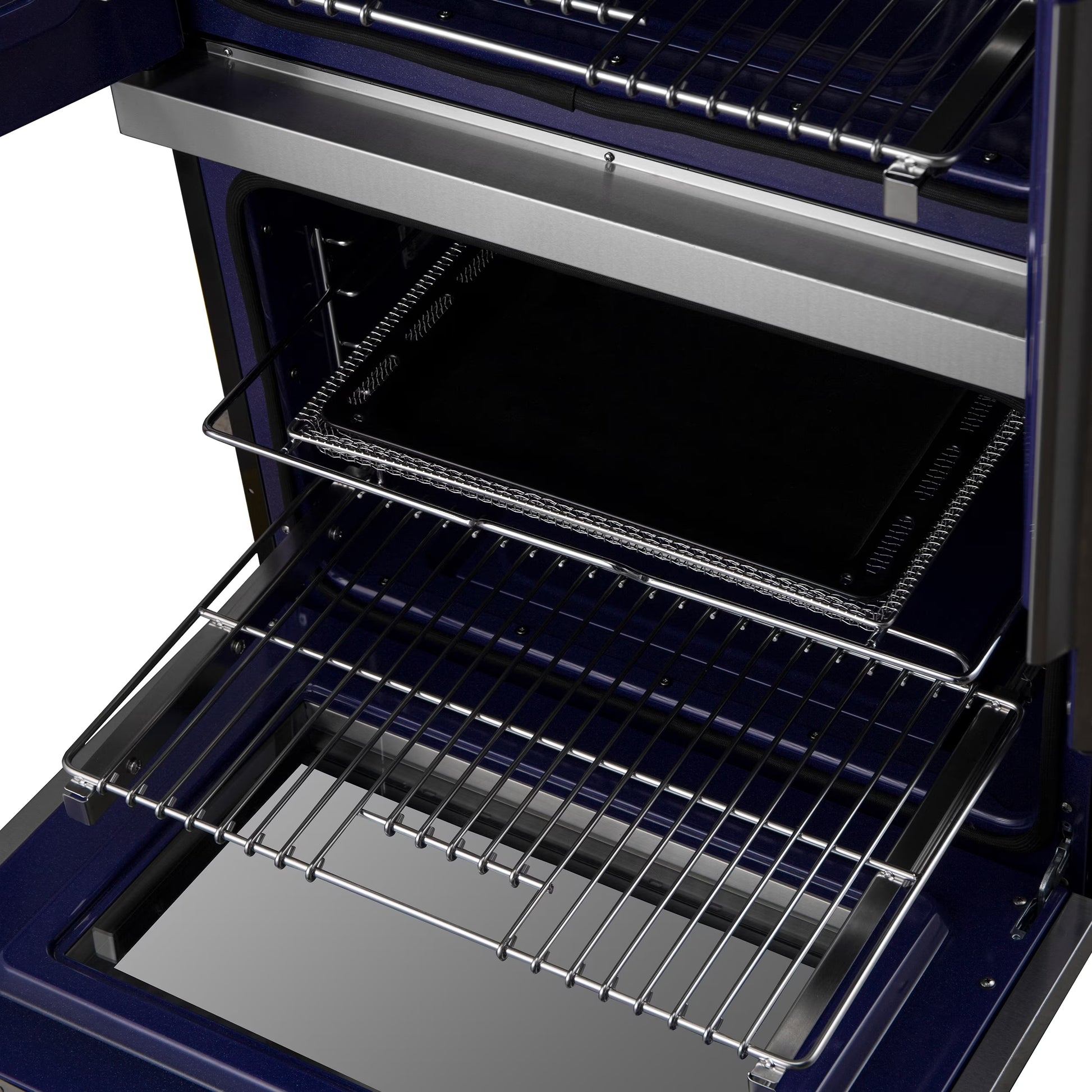 Gallico 30-Inch Electric French Door Double Oven, Stainless Steel, Convection Cooking, Touch Control Panel, Self-Cleaning Function