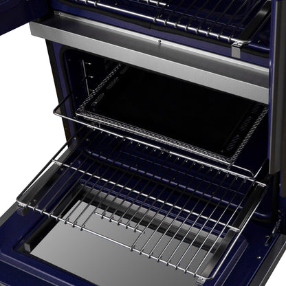 Gallico 30-Inch Electric French Door Double Oven, Stainless Steel, Convection Cooking, Touch Control Panel, Self-Cleaning Function