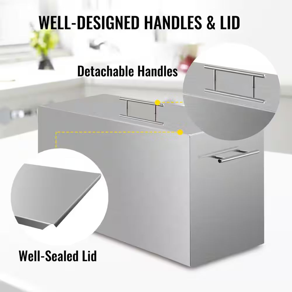 15 Qt. Water Bath Canner Pot 1-Piece Silver Stainless Steel Gas Canning Preserving Set with Flat Bottom