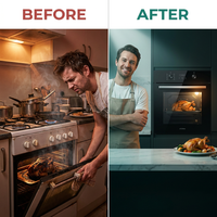 Aterna Vetro 60 Pro Gas Wall Oven — Before & After
