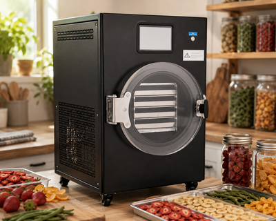 Vacuum Freeze Dryer 4-Layer Fruit Vegetable Freeze Drying Machine W/ Pump Black