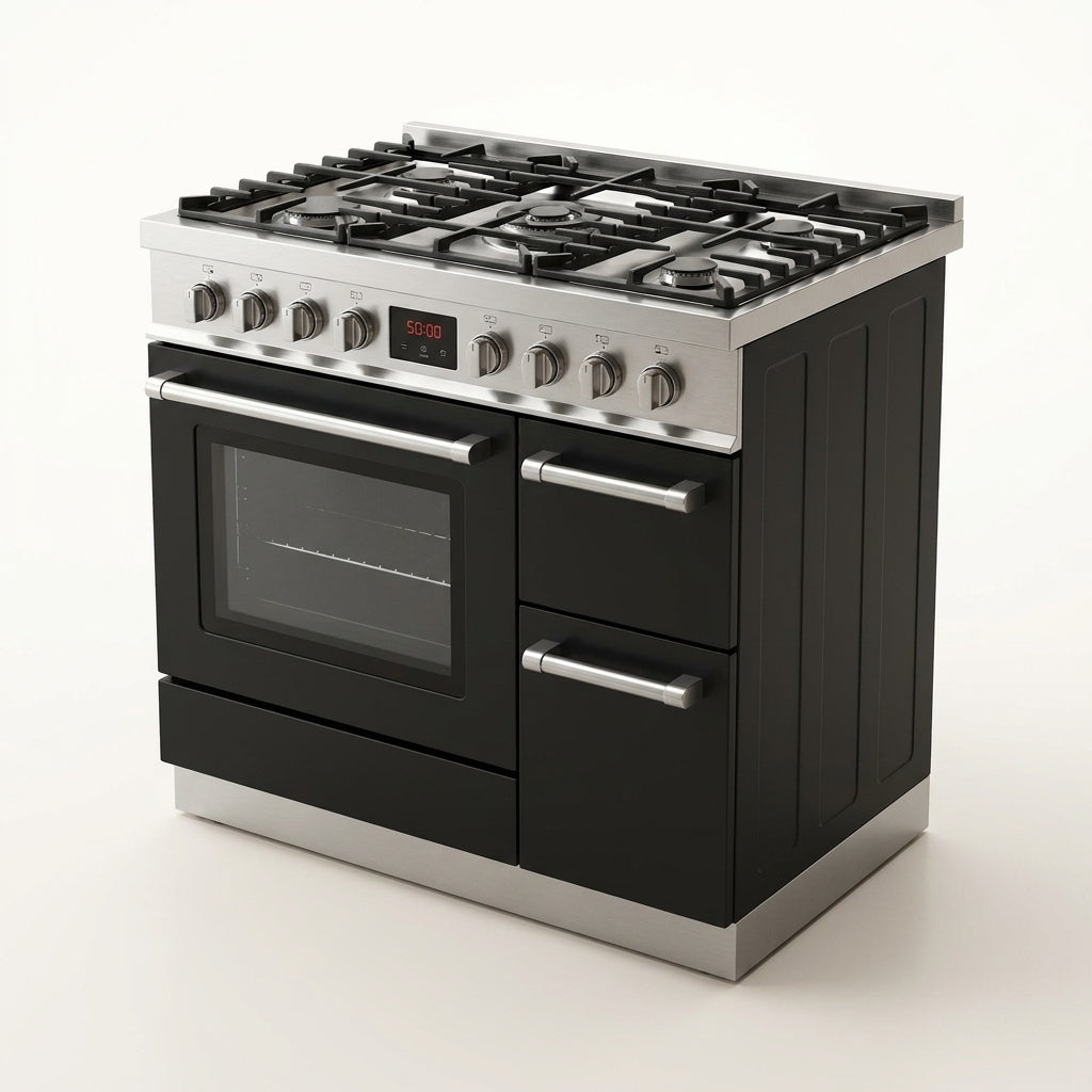 Cortessa Nero 90 Elite Gas Range — Studio Shot