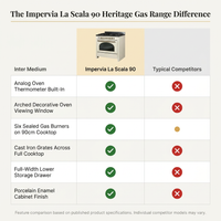 Impervia La Scala 90 Heritage Gas Range — Comparison