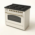 Professional Gas Range Built for Culinary Excellence, 90 Inch Width, Convection Oven, Multi-Burner Surface