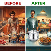 SteamCore MaxSecure Stainless Steel Pressure Cooker — Before & After