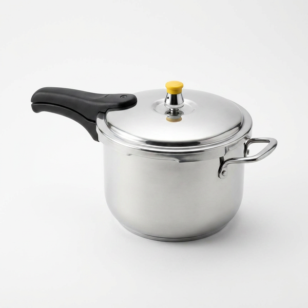 SteamCore MaxSecure Stainless Steel Pressure Cooker — Studio Shot