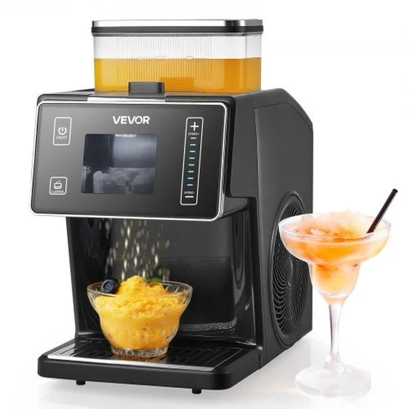 Snowflake Ice Machine, 44LBS/24H Snowflake Ice Maker, Ice-Shaver Machine with Stainless Steel Blade, Electric Snow Cone Maker with 0.2 Gal Tank, 60S Fast Pre-Cooling, for Home & Small Gatherings