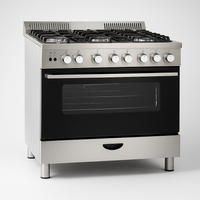 Professional Gas Range Built for Home Chefs, 8 Sealed Burners, Convection Oven, Brushed Stainless Steel