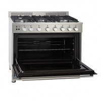 Professional Gas Range Built for Home Chefs, 8 Sealed Burners, Convection Oven, Brushed Stainless Steel