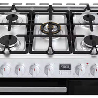 Professional Gas Range Built for Culinary Excellence, 8 Sealed Burners, Digital Timer, Side Storage