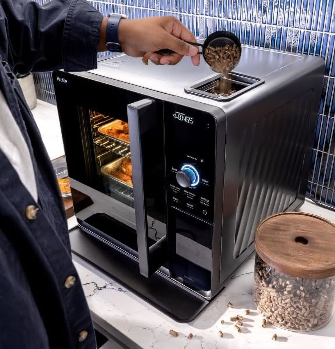 Profile Wood Pellet Food Smoker with Active Smoke Filtration and Precision Smoke Control